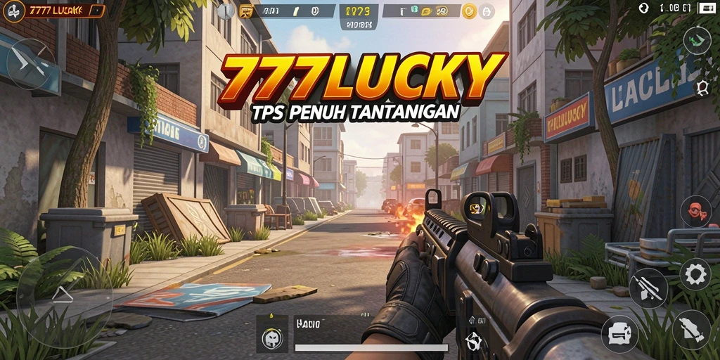 Tampilan gameplay seru dari 777LUCKY dalam aksi TPS.