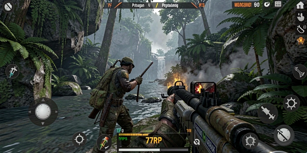 Gameplay menegangkan dengan aksi tembak-menembak yang seru.