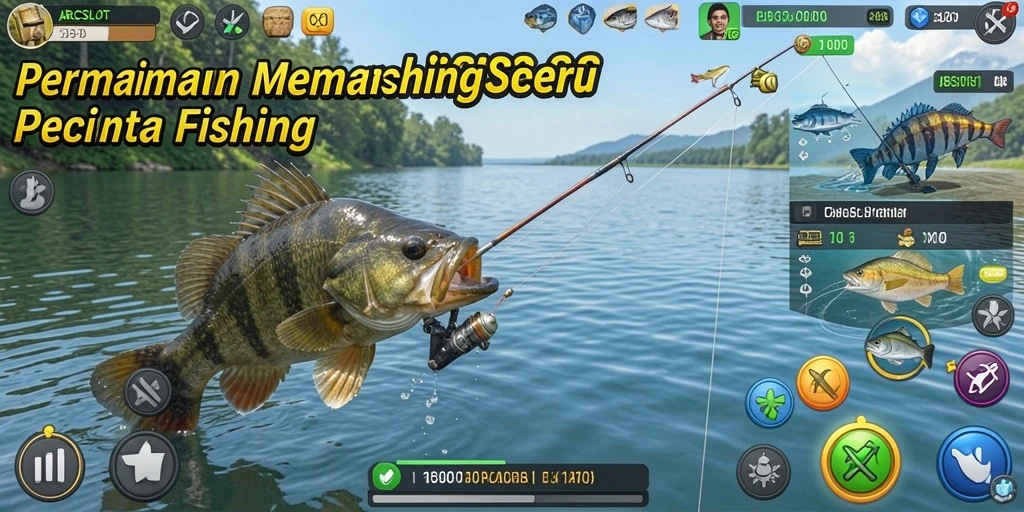 Screenshot gameplay ABCSLOT menampilkan aksi memancing yang menegangkan.