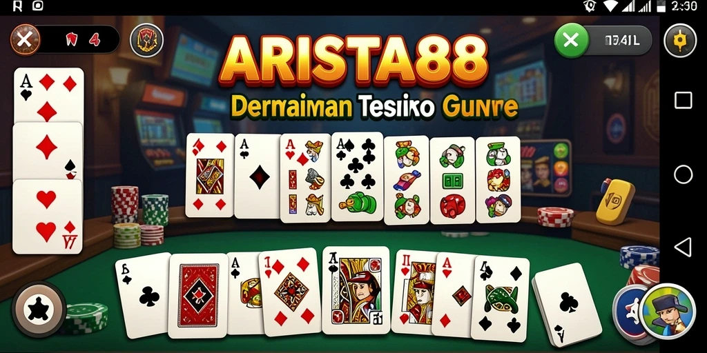 Screenshot ARISTA88 menampilkan gameplay seru permainan domino.