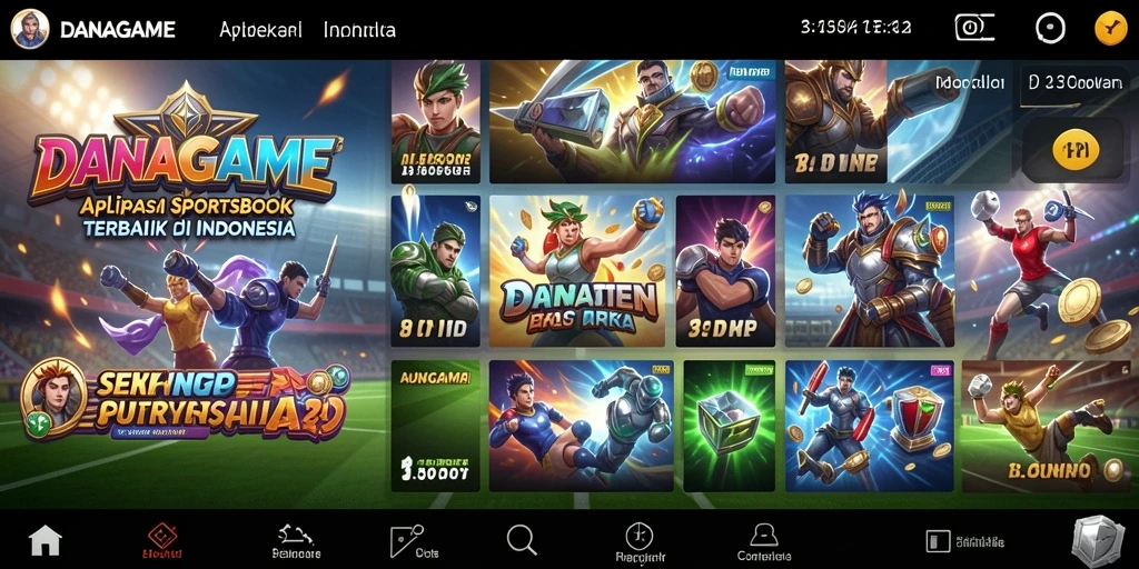 Tampilan menarik DANAGAME yang menawarkan berbagai opsi taruhan.
