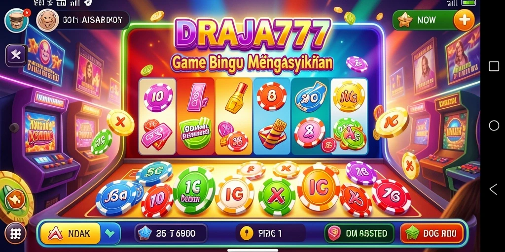 Tampilan menarik dari gameplay Bingo DRAJA777 yang penuh warna.