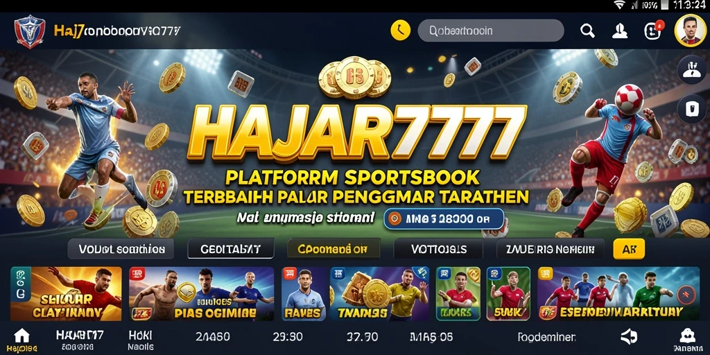 Tampilan antarmuka dan fitur inovatif aplikasi Sportsbook HAJAR777.