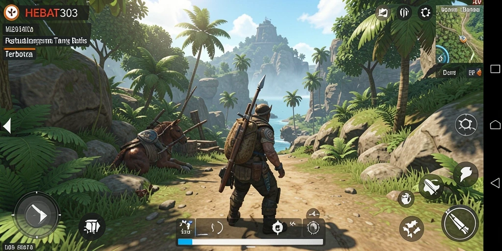 Screenshot gameplay HEBAT303 menampilkan petualangan mendebarkan di dunia terbuka.