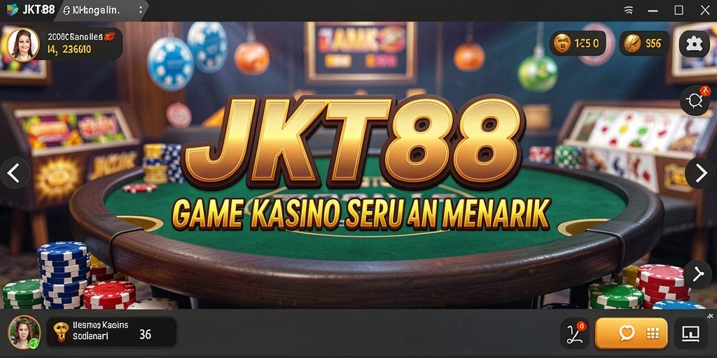 Tangkapan layar utama JKT88 menunjukkan gameplay Kasino yang menarik.