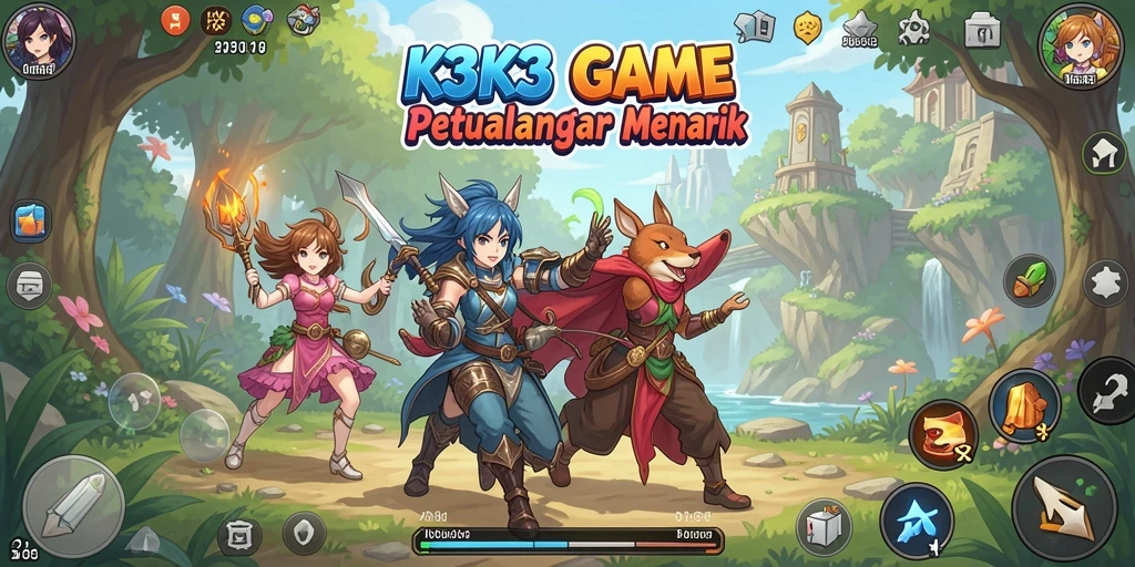 Tampilan gameplay K3K3 yang seru dan penuh aksi.