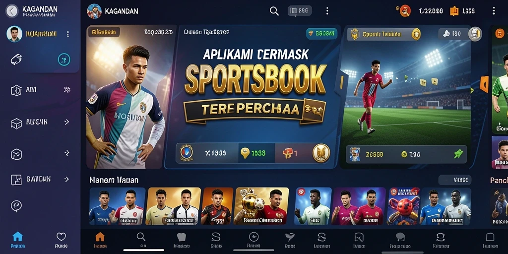 Tampilan gameplay KAGANDAN yang menarik saat bertaruh pada acara olahraga.