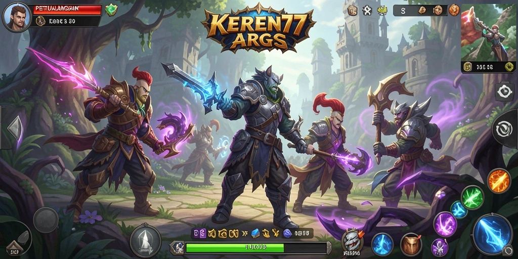 Tampilan gameplay ARPG yang mendebarkan di KEREN77.