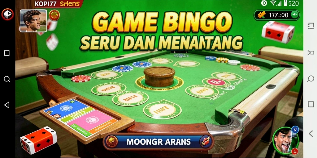 Tampilan gameplay seru dalam KOPI77 dengan momen Bingo.