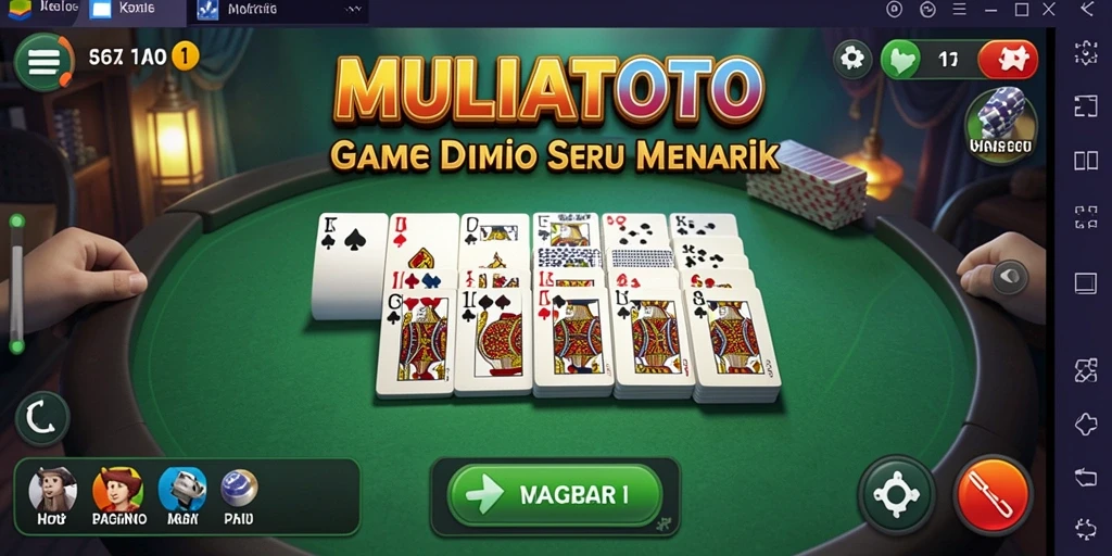 Screenshot gameplay <strong>MULIATOTO</strong> yang menunjukkan aksi seru permainan domino.