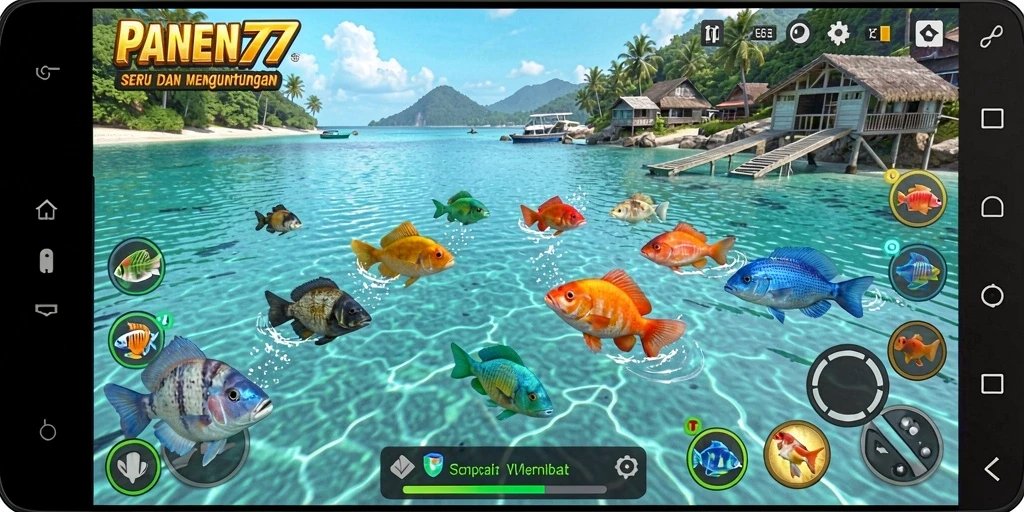 Tampilan gameplay Tembak Ikan yang seru dan menegangkan.