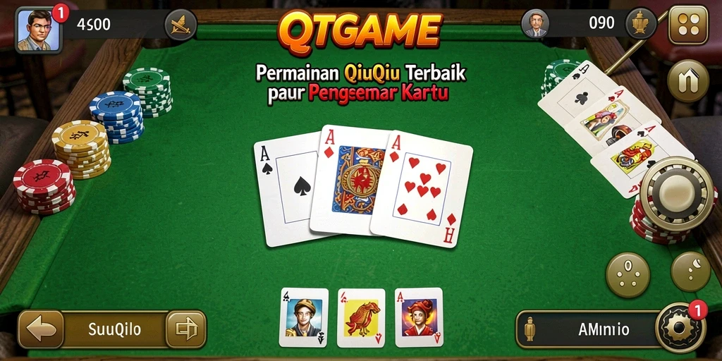 Screenshot QTGAME menunjukkan pengalaman bermain QiuQiu yang seru.