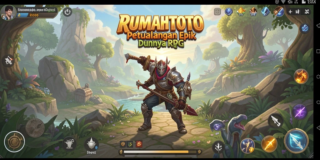 Screenshot gameplay RUMAHTOTO menampilkan aksi RPG yang mendebarkan.