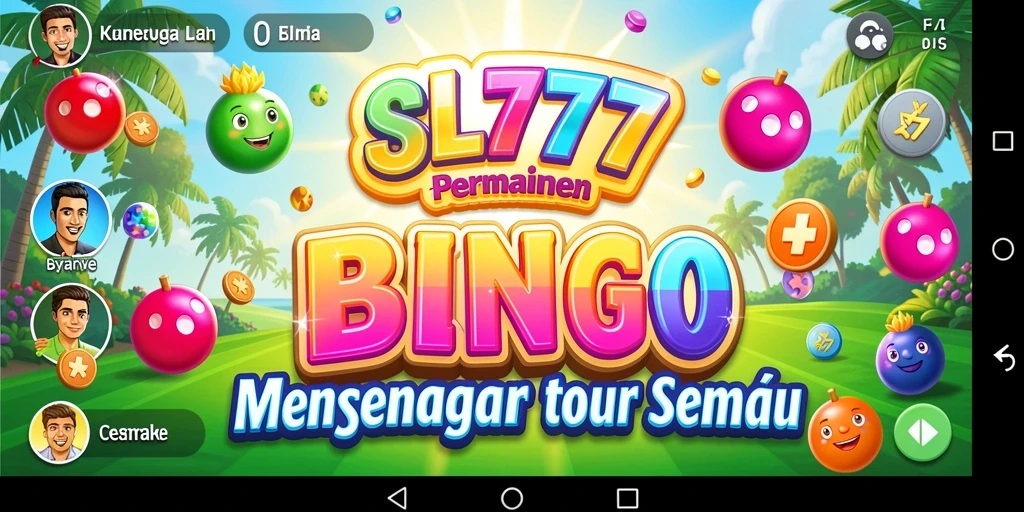 Tampilan gameplay Bingo yang penuh warna dan interaktif.