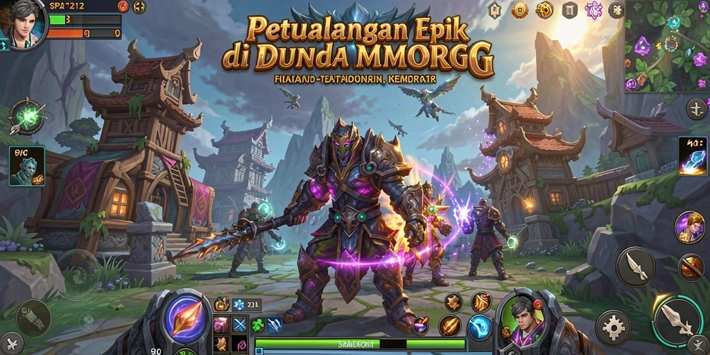 Tampak gameplay <strong>SP212</strong> yang penuh aksi dalam dunia MMORPG.